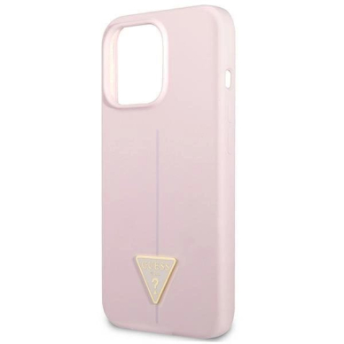 Originalus dėklas Guess GUHCP13XSLTGU iPhone 13 Pro Max 6.7  rožinis hardcase Silicone Triangle 5