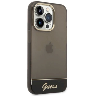 Originalus dėklas Guess GUHCP14LHGCOK iPhone 14 Pro 6.1 Juodas hardcase Translucent 3