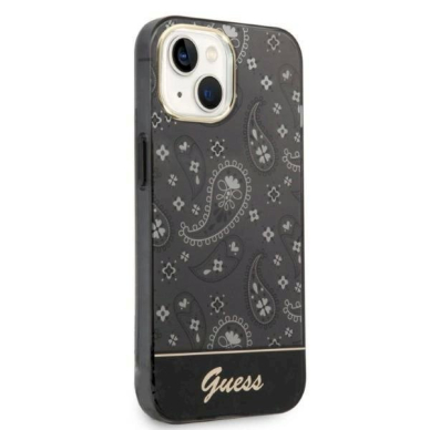 Originalus dėklas Guess GUHCP14MHGBNHK iPhone 14 Plus 6.7  Juodas hardcase Bandana Paisley 3