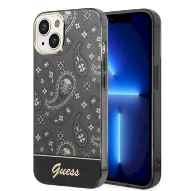 Originalus dėklas Guess GUHCP14MHGBNHK iPhone 14 Plus 6.7  Juodas hardcase Bandana Paisley 1