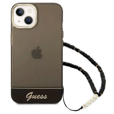 Originalus dėklas Guess GUHCP14MHGCOHK iPhone 14 Plus 6,7 Juodas hardcase Translucent Pearl Strap 1