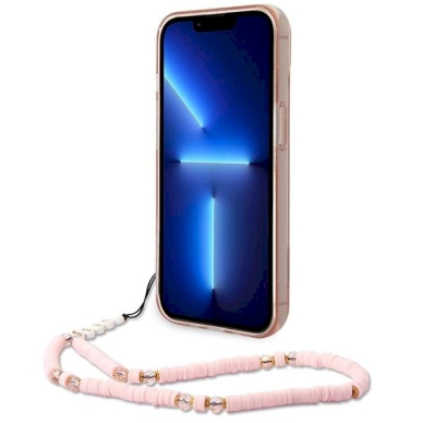 Originalus dėklas Guess GUHCP14MHGCOHP iPhone 14 Plus 6.7  rožinis/rožinis hardcase Translucent Pearl Strap 3