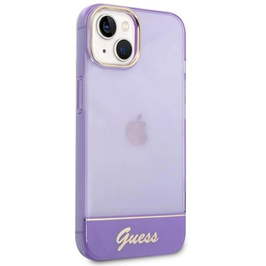 Originalus dėklas Guess GUHCP14MHGCOU iPhone 14 Plus 6.7 violetinis hardcase Translucent 3