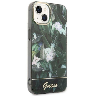 Originalus dėklas Guess GUHCP14MHGJGHA iPhone 14 Plus 6.7  žalias/žalias hardcase Jungle Collection 3