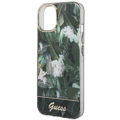 Originalus dėklas Guess GUHCP14MHGJGHA iPhone 14 Plus 6.7  žalias/žalias hardcase Jungle Collection 5