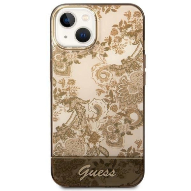 Originalus dėklas Guess GUHCP14MHGPLHC iPhone 14 Plus 6.7  ocher hardcase Porcelain Collection 2