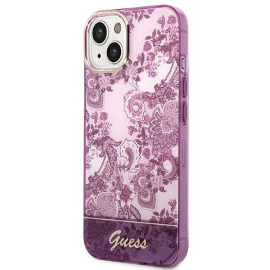 Originalus dėklas Guess GUHCP14MHGPLHF iPhone 14 Plus 6.7  Rožinis hardcase Porcelain Collection 1