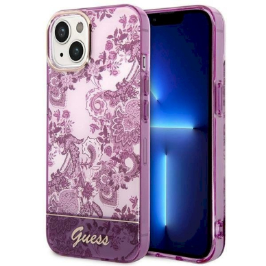 Originalus dėklas Guess GUHCP14MHGPLHF iPhone 14 Plus 6.7  Rožinis hardcase Porcelain Collection