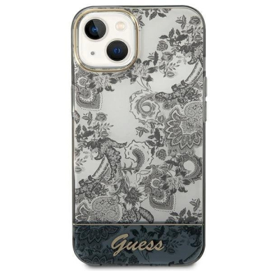 Originalus dėklas Guess GUHCP14MHGPLHG iPhone 14 Plus 6.7 pilkos spalvos / pilkos spalvos hardcase Porcelain Collection 2