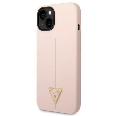 Originalus dėklas Guess GUHCP14MSLTGP iPhone 14 Plus 6.7  rožinis/rožinis hardcase Silicone Triangle 1