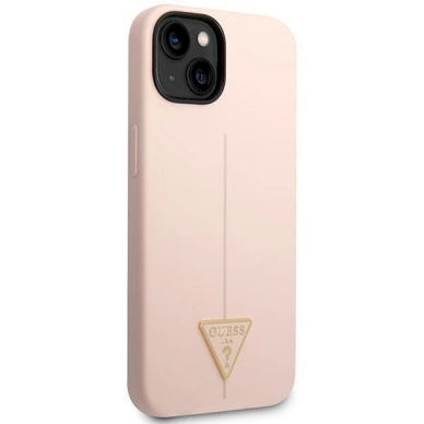 Originalus dėklas Guess GUHCP14MSLTGP iPhone 14 Plus 6.7  rožinis/rožinis hardcase Silicone Triangle 3