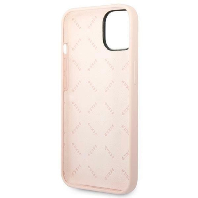 Originalus dėklas Guess GUHCP14MSLTGP iPhone 14 Plus 6.7  rožinis/rožinis hardcase Silicone Triangle 6