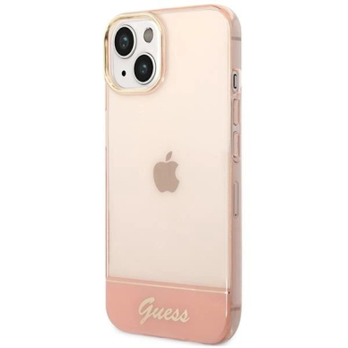 Originalus dėklas Guess GUHCP14SHGCOP iPhone 14 6.1 rožinis / rožinis hardcase Translucent 1