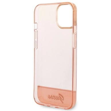 Originalus dėklas Guess GUHCP14SHGCOP iPhone 14 6.1 rožinis / rožinis hardcase Translucent 6