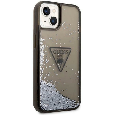 Originalus dėklas Guess GUHCP14SLFCTPK iPhone 14 6.1  Juodas hardcase Liquid Glitter Palm Collection 3