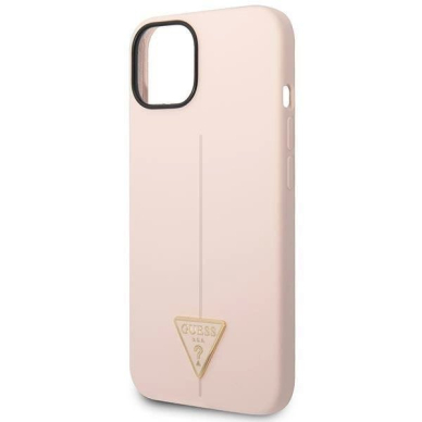 Originalus dėklas Guess GUHCP14SSLTGP iPhone 14 6.1  rožinis/rožinis hardcase Silicone Triangle 5