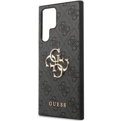 Originalus dėklas Guess GUHCS23L4GMGGR S23 Ultra S918 grey/grey hardcase 4G Big Metal Logo 5