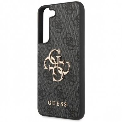 Originalus dėklas Guess GUHCS23S4GMGGR S23 S911 Pilkas hardcase 4G Big Metal Logo 2