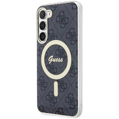 Originalus dėklas Guess GUHMS23MH4STK S23+ S916 Juodas hardcase 4G MagSafe 1