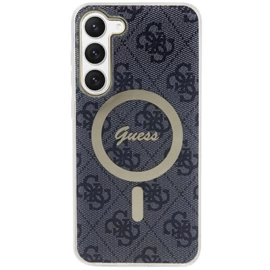 Originalus dėklas Guess GUHMS23MH4STK S23+ S916 Juodas hardcase 4G MagSafe 2