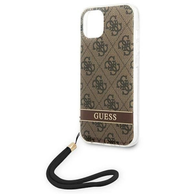 Originalus dėklas Guess GUOHCP14SH4STW iPhone 14 6.1 Rudas / Rudas hardcase 4G Print Strap 5