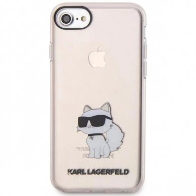 Originalus dėklas Karl Lagerfeld KLHCI8HNCHTCP iPhone 7/8/ SE 2020 / SE 2022 rožinis/rožinis hardcase Ikonik Choupette 4