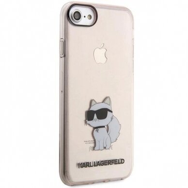 Originalus dėklas Karl Lagerfeld KLHCI8HNCHTCP iPhone 7/8/ SE 2020 / SE 2022 rožinis/rožinis hardcase Ikonik Choupette 5