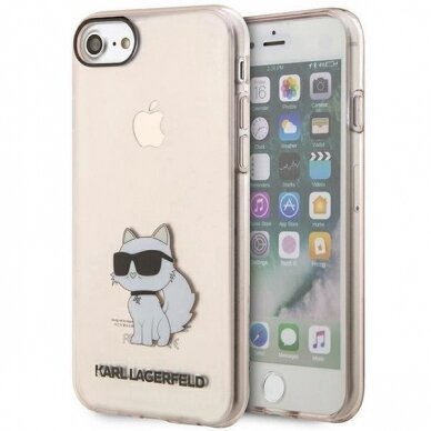 Originalus dėklas Karl Lagerfeld KLHCI8HNCHTCP iPhone 7/8/ SE 2020 / SE 2022 rožinis/rožinis hardcase Ikonik Choupette