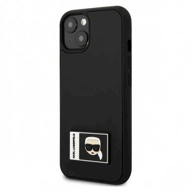 Originalus dėklas Karl Lagerfeld KLHCP13M3DKPK iPhone 13 6,1"  Juodas hardcase Ikonik Patch 1