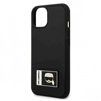 Originalus dėklas Karl Lagerfeld KLHCP13M3DKPK iPhone 13 6,1"  Juodas hardcase Ikonik Patch 5