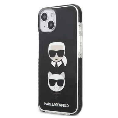 Originalus dėklas Karl Lagerfeld KLHCP13MTPE2TK iPhone 13 6,1" hardcase  Juodas Karl&Choupette Head 1