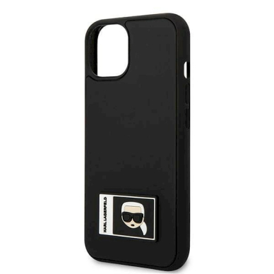 Originalus dėklas Karl Lagerfeld KLHCP13S3DKPK iPhone 13 mini 5,4 "Juodas hardcase Ikonik Patch 5