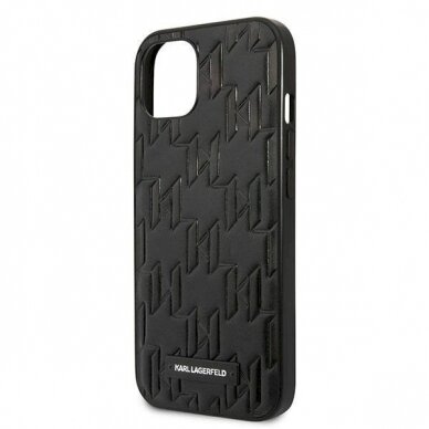 Originalus dėklas Karl Lagerfeld KLHCP13SMNMP1K iPhone 13 mini 5,4 hardcase Juodas Monogram Plaque 4