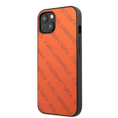 Originalus dėklas Karl Lagerfeld KLHCP13SPTLO iPhone 13 mini 5,4 hardcase Oranžinis / Oranžinis Perforated Allover 1