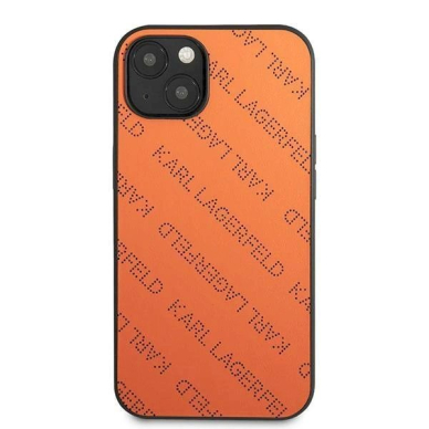 Originalus dėklas Karl Lagerfeld KLHCP13SPTLO iPhone 13 mini 5,4 hardcase Oranžinis / Oranžinis Perforated Allover 2