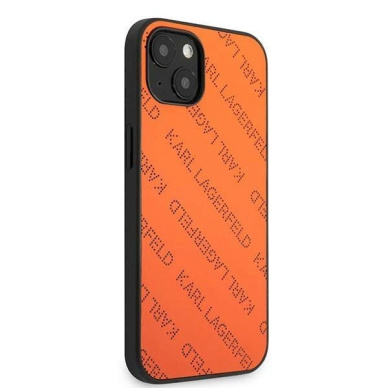 Originalus dėklas Karl Lagerfeld KLHCP13SPTLO iPhone 13 mini 5,4 hardcase Oranžinis / Oranžinis Perforated Allover 3