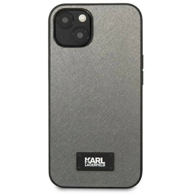 Originalus dėklas Karl Lagerfeld KLHCP13SSFMP2DG iPhone 13 mini 5,4 hardcase silver / silver Saffiano Plaque 2