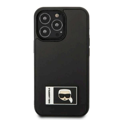 Originalus dėklas Karl Lagerfeld KLHCP13X3DKPK iPhone 13 Pro Max 6,7"  Juodas hardcase Ikonik Patch 2