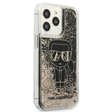 Originalus dėklas Karl Lagerfeld KLHCP13XLGGKBK iPhone 13 Pro Max 6,7"  Juodas hardcase Liquid Glitter Gatsby 3