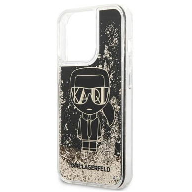 Originalus dėklas Karl Lagerfeld KLHCP13XLGGKBK iPhone 13 Pro Max 6,7"  Juodas hardcase Liquid Glitter Gatsby 5