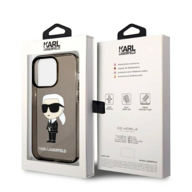 Originalus dėklas Karl Lagerfeld KLHCP14LHNIKTCK iPhone 14 Pro 6.1  Juodas hardcase Ikonik Originalus dėklas Karl Lagerfeld 7