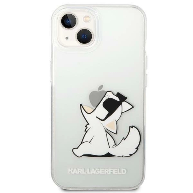 Originalus dėklas Karl Lagerfeld KLHCP14MCFNRC iPhone 14 Plus 6.7 hardcase clear / Permatomas Choupette Fun 2