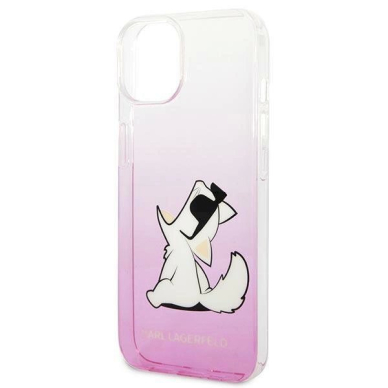 Originalus dėklas Karl Lagerfeld KLHCP14MCFNRCPI iPhone 14 Plus 6.7 hardcase rožinis / rožinis Choupette Fun 5