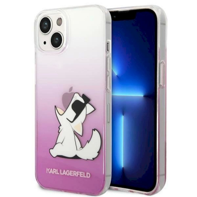 Originalus dėklas Karl Lagerfeld KLHCP14MCFNRCPI iPhone 14 Plus 6.7 hardcase rožinis / rožinis Choupette Fun