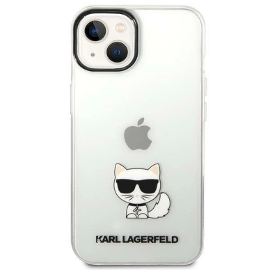 Originalus dėklas Karl Lagerfeld KLHCP14MCTTR iPhone 14 Plus 6.7 hardcase clear / Permatomas Choupette Body 2