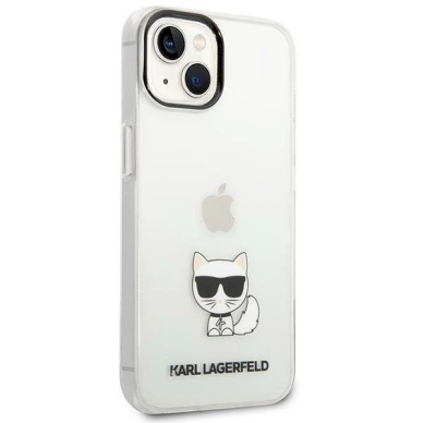 Originalus dėklas Karl Lagerfeld KLHCP14MCTTR iPhone 14 Plus 6.7 hardcase clear / Permatomas Choupette Body 3