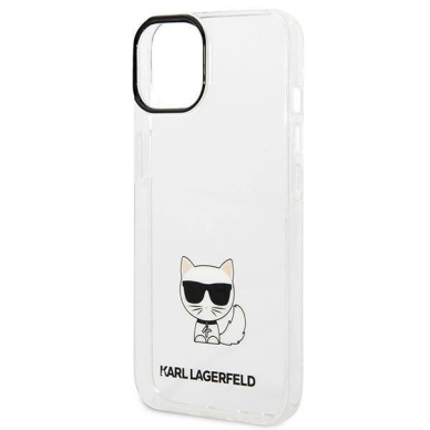 Originalus dėklas Karl Lagerfeld KLHCP14MCTTR iPhone 14 Plus 6.7 hardcase clear / Permatomas Choupette Body 5