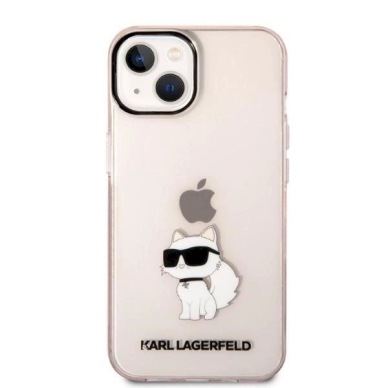 Originalus dėklas Karl Lagerfeld KLHCP14MHNCHTCP iPhone 14 Plus 6.7  rožinis/rožinis hardcase Ikonik Choupette 2