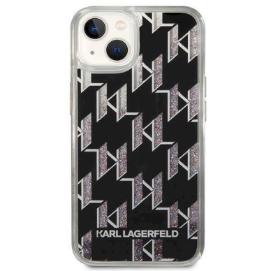 Originalus dėklas Karl Lagerfeld KLHCP14MLMNMK iPhone 14 Plus 6.7 hardcase Juodas Liquid Glitter Monogram 2