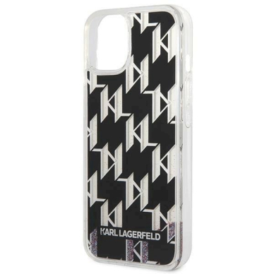 Originalus dėklas Karl Lagerfeld KLHCP14MLMNMK iPhone 14 Plus 6.7 hardcase Juodas Liquid Glitter Monogram 5